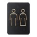 Europeel Pictogram Bord Mannen/Vrouwen Zwart