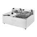 Buffalo Dubbele Tank Dubbele Mand 2X5Ltr Countertop Friteuse 2X2.8Kw
