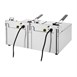 Buffalo Dubbele Tank Dubbele Mand 2X5Ltr Countertop Friteuse 2X2.8Kw