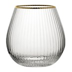 Utopia Hayworth Stemless Gin Glazen Met Gouden Rand, 650ml (6 stuks)