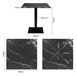Bolero Complete Tafel Vierkant Zwarte Steen Effect 700mm