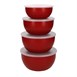 Kitchenaid Voorbereidingskommen Met Deksel Empire Rood (4 stuks)
