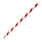 Fiesta Composteerbare Papieren Lepelrietje Rood & Wit Gestreept 210x8mm (250 stuks)