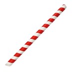 Fiesta Composteerbare Bubble Tea Rietjes Rood & Wit 12X210mm (150 stuks)