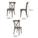 Bolero Manhattan Cross-Back Harsstoelen Donker Hout Effect (4 stuks)