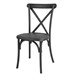 Bolero Manhattan Cross-Back Kunststof Stoelen Zwart (4 stuks)