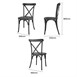 Bolero Manhattan Cross-Back Kunststof Stoelen Zwart (4 stuks)