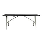 Bolero Rechthoekige Centraal Opvouwbare Tafel 6ft Zwart