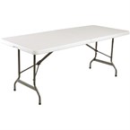 Bolero Rechthoekige middenvouwtafel 6ft wit