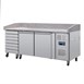 Polar U-Serie Dubbele Deur Pizzacounter met Granieten Blad en Deegladen 290Ltr