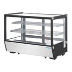 Polar G-Serie aanrecht model Display Koelkast Zwarte Vierkante Glas 160Ltr