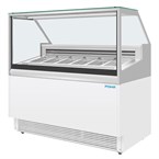 Polar U-Serie 6-Pan IJs Vitrine Kast Vriezer