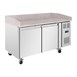 Polar U-Serie Dubbele Deur Pizza Werkbank met Granieten Blad 428Ltr