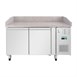 Polar U-Serie Dubbele Deur Pizza Werkbank met Granieten Blad 428Ltr