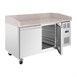 Polar U-Serie Dubbele Deur Pizza Werkbank met Granieten Blad 428Ltr