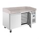 Polar U-Serie Dubbele Deur Pizza Werkbank met Granieten Blad 428Ltr