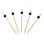 Sier Disposables Bamboeprikker met Zwarte Bal 120 mm (250 stuks)