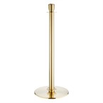 Bolero geborsteld messing staanders met platte voet en inschuifbare banner (2 stuks)