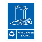 Jantex Slim Bin Label - Gemengd Papier & Karton