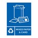 Jantex Slim Bin Label - Gemengd Papier & Karton