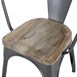 Bolero Bistro Curve Armstoelen Met Houten Zitting Donkergrijs (4 stuks)