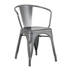 Bolero Bistro Curve Armstoelen Donkergrijs (4 stuks)