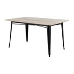 Bolero Bistro Eettafel Mangohouten Blad Zwarte Poot 1450mm
