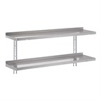Gastro-M complete wandrekset 2 niveaus 120x40cm - volledige montageset (excl. schroeven)
