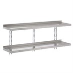 Gastro-M complete legbordenset 2 niveaus 140x40cm - volledige montageset (excl. schroeven)