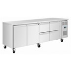 Polar U-Series koelwerkbank 4 lades & 2 deuren