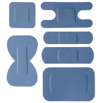 Blauwe pleisters assorti (100 stuks)