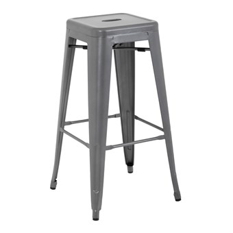Bolero Bistro stalen barkruk grijs (4 stuks)