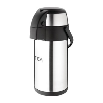 Olympia RVS pomp thermoskan Tea 3Ltr