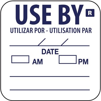 Hygiplas verwijderbare etiketten 'Use By' (1000 stuks)