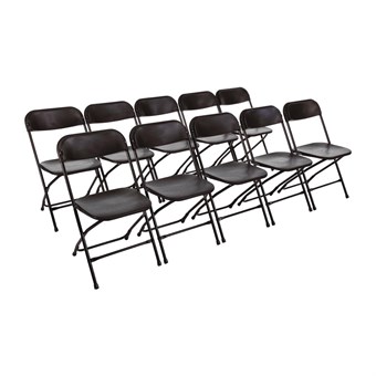 Bolero opklapbare stoelen zwart (10 stuks)