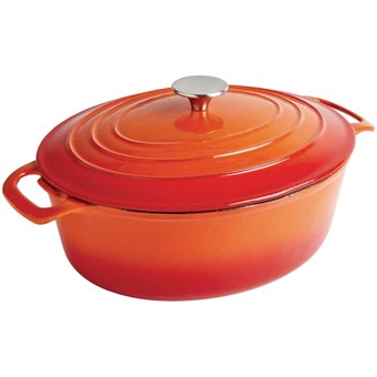 Vogue oranje ovale braadpan 5ltr