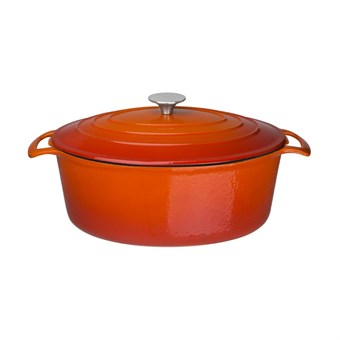 Vogue ovale inductie braadpan oranje 6Ltr