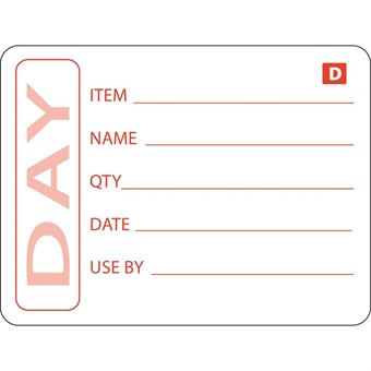 Hygiplas oplosbare voedseletiketten voorbereide gerechten (250 stuks)