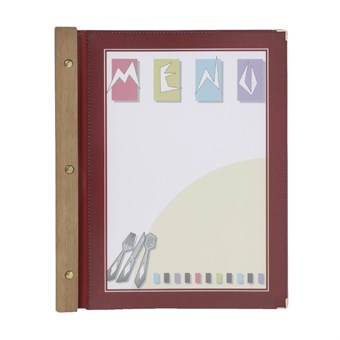 Securit menumap hout A4 wijnrood