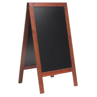 Securit Duplo stoepbord mahonie 135x70cm