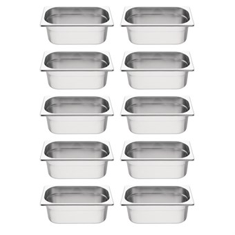 Vogue GN bakken set 10x GN 1/4 (10 stuks)