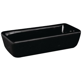 Olympia zwart rechthoekige mini schaal 11x5x3cm (12 stuks)