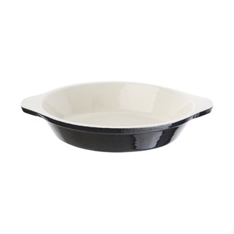 Vogue ronde gratineerschaal zwart 0,75Ltr