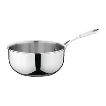 Vogue roestvrij staal & aluminium drielaagse geflarede sauteerpan 20cm