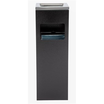 Bolero vierkante afvalbak met asbak 60(h) x 20(b) x 20(d)cm