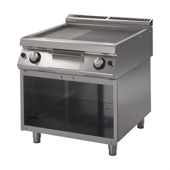 Gastro M 700 plus gas bakplaat GM70/80 FTRGS 2/3 glad 1/3 geribbeld