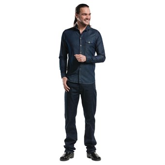 Chaud Devant Blue Denim Stretch heren blouse