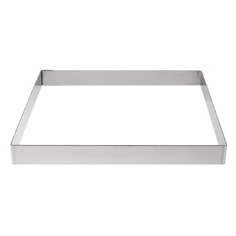 De Buyer vierkante vorm RVS 20x2cm