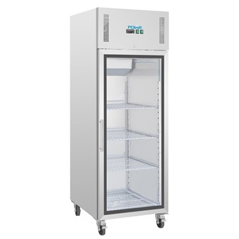 Polar G-serie Gastro 1-deurs koeling met glazen deur 600Ltr