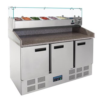 Polar G-serie gekoelde pizza/sandwich prepareercounter 368L